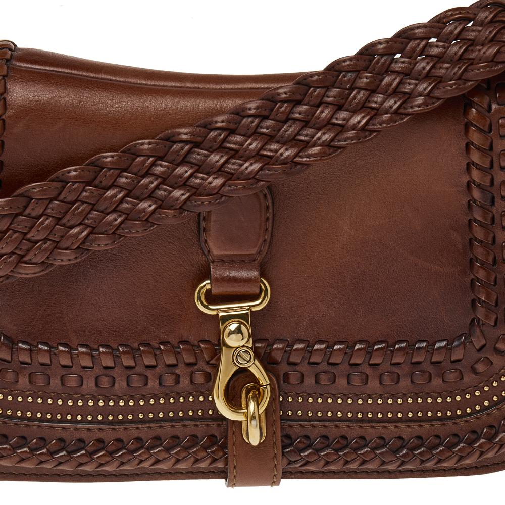 Gucci Brown Leather Marrakech Shoulder Bag 4