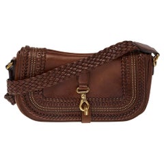 Gucci Brown Leather Marrakech Shoulder Bag