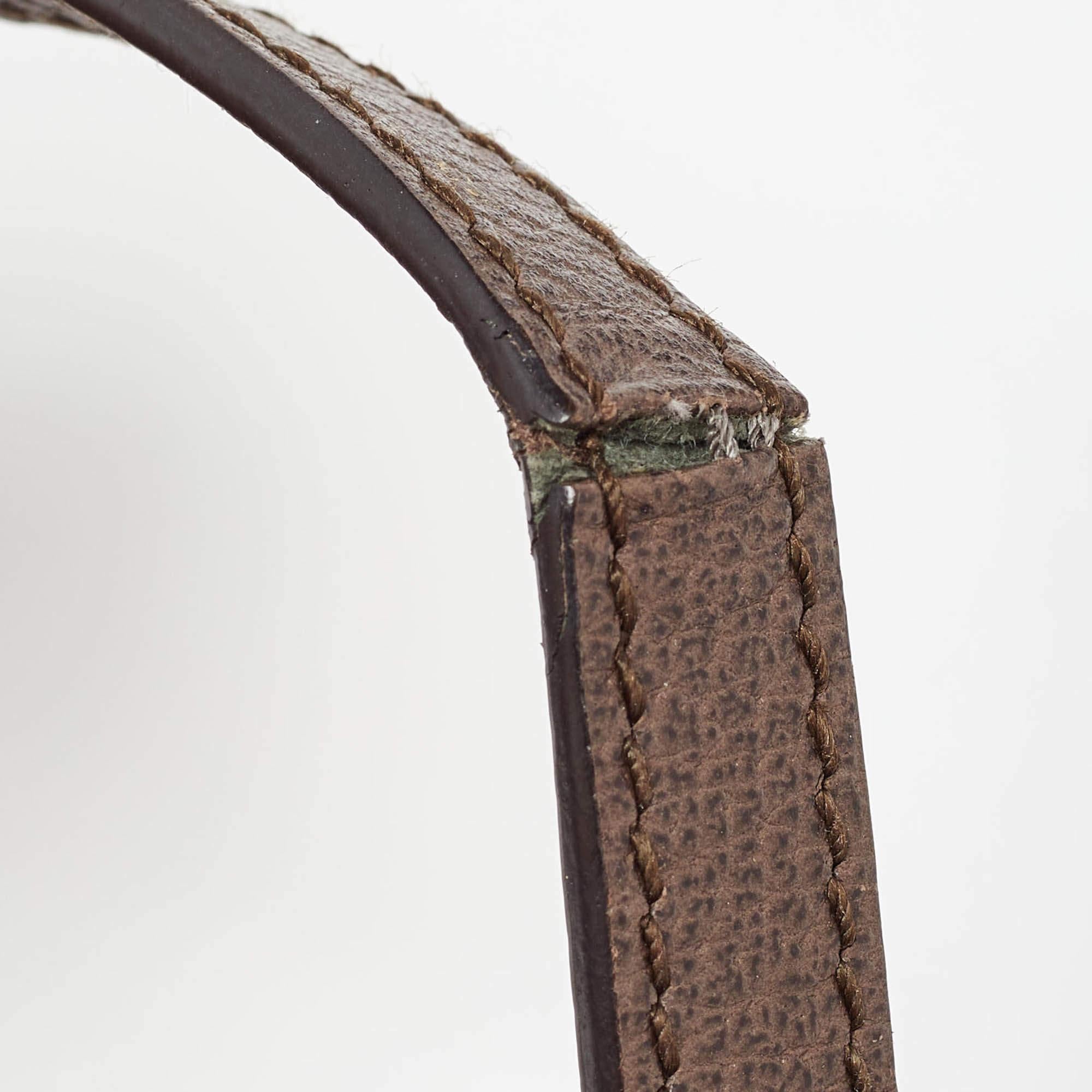 Gucci Brown Leather Medium Bamboo Web Falena Top Handle Bag For Sale 1