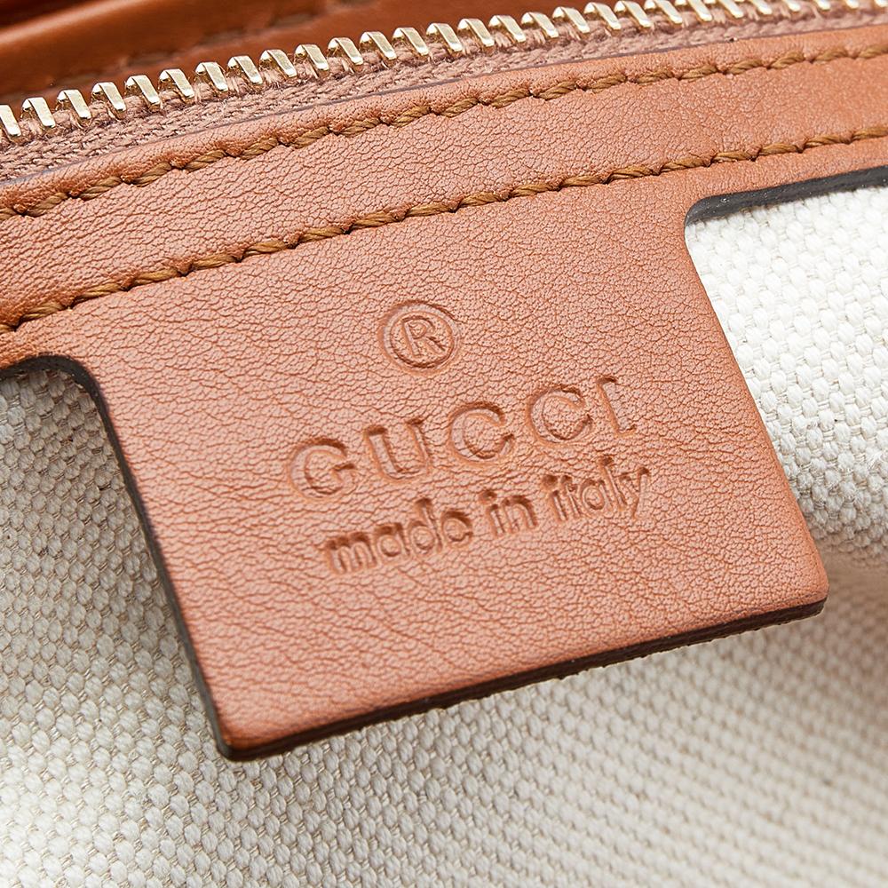 Gucci Brown Leather Medium Bold Bamboo Top Handle Bag at 1stDibs