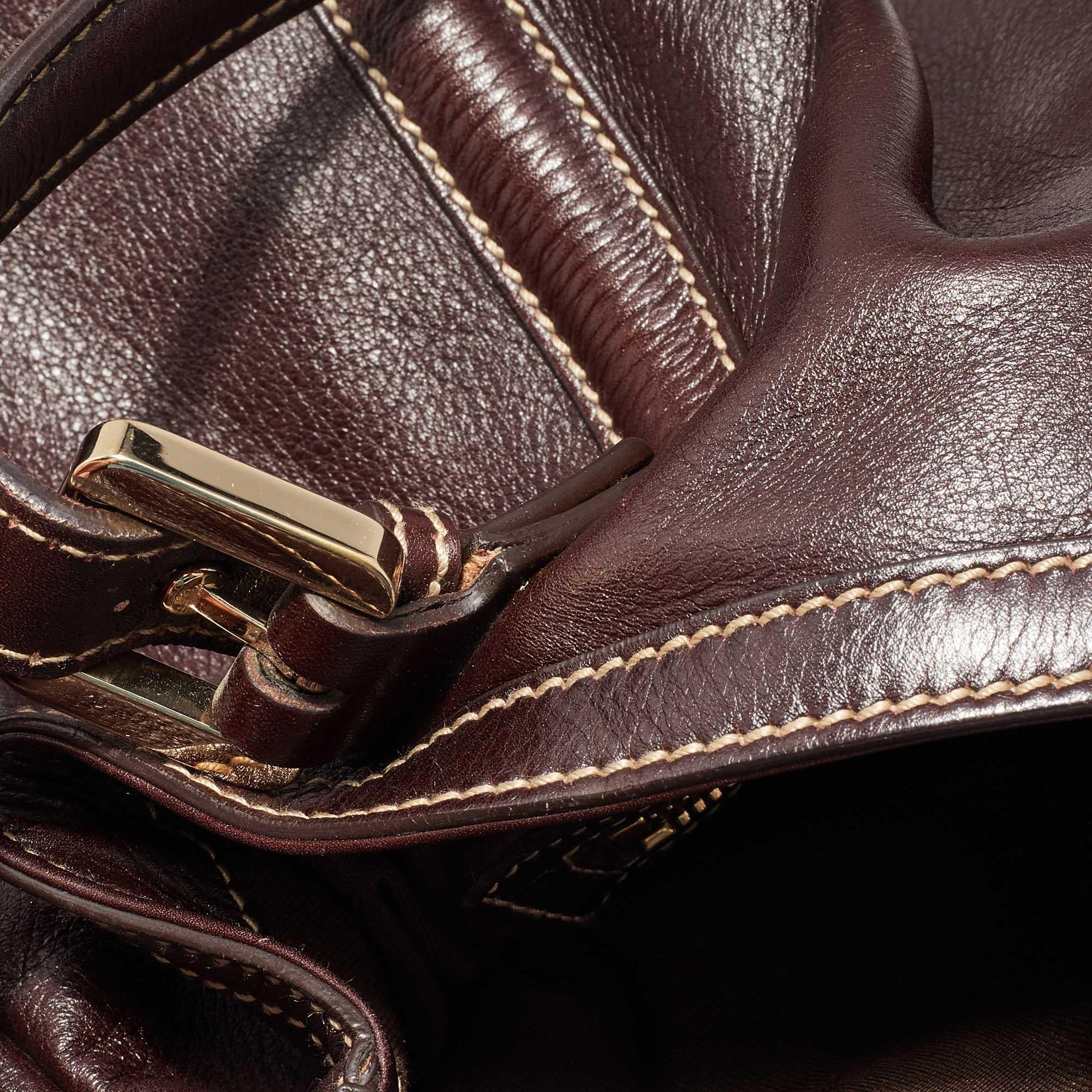 Gucci Brown Leather Medium GG Britt Shoulder Bag 4