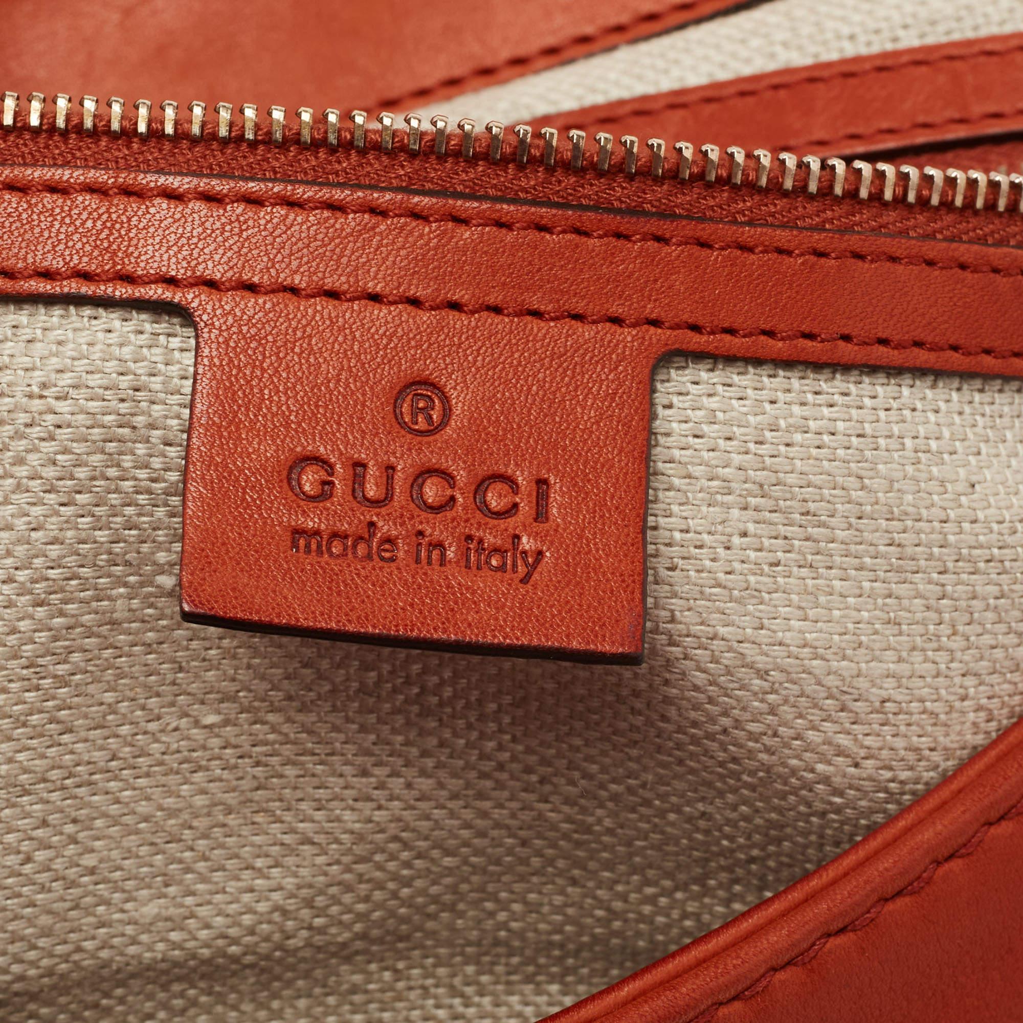 Gucci Brown Leather Medium Handmade Braided Shoulder Bag 8