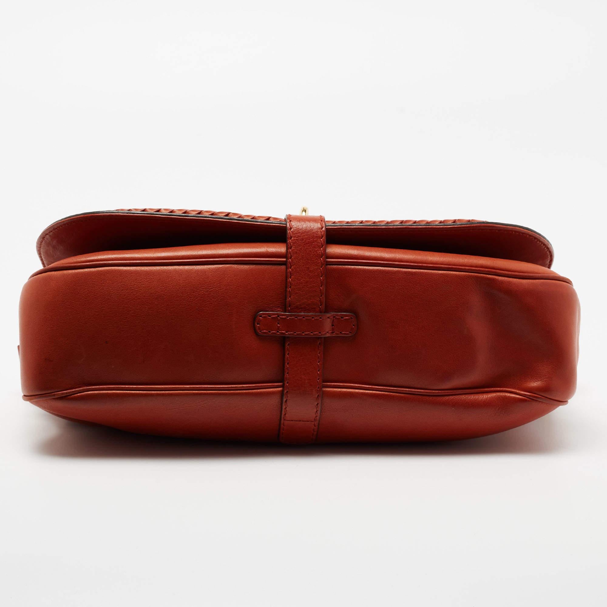 Gucci Brown Leather Medium Handmade Braided Shoulder Bag 1