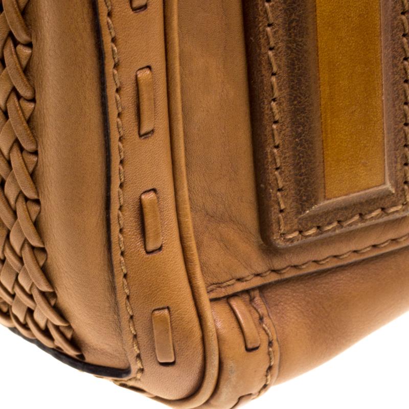 Gucci Brown Leather Medium Handmade Top Handle Satchel 4