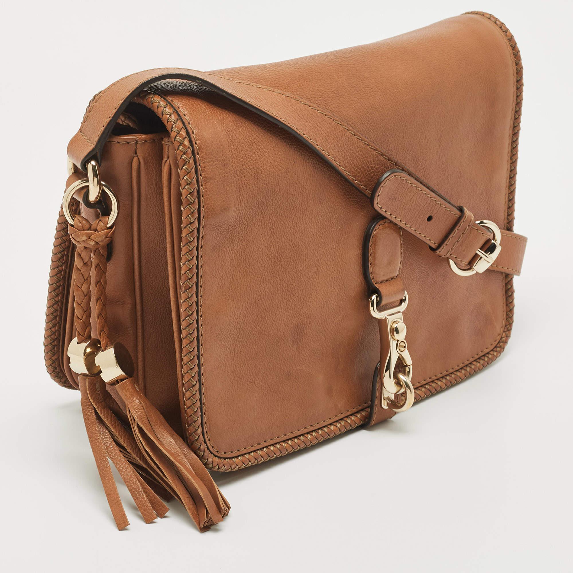 Women's Gucci Brown Leather Medium Marrakech Shoulder Bag For Sale