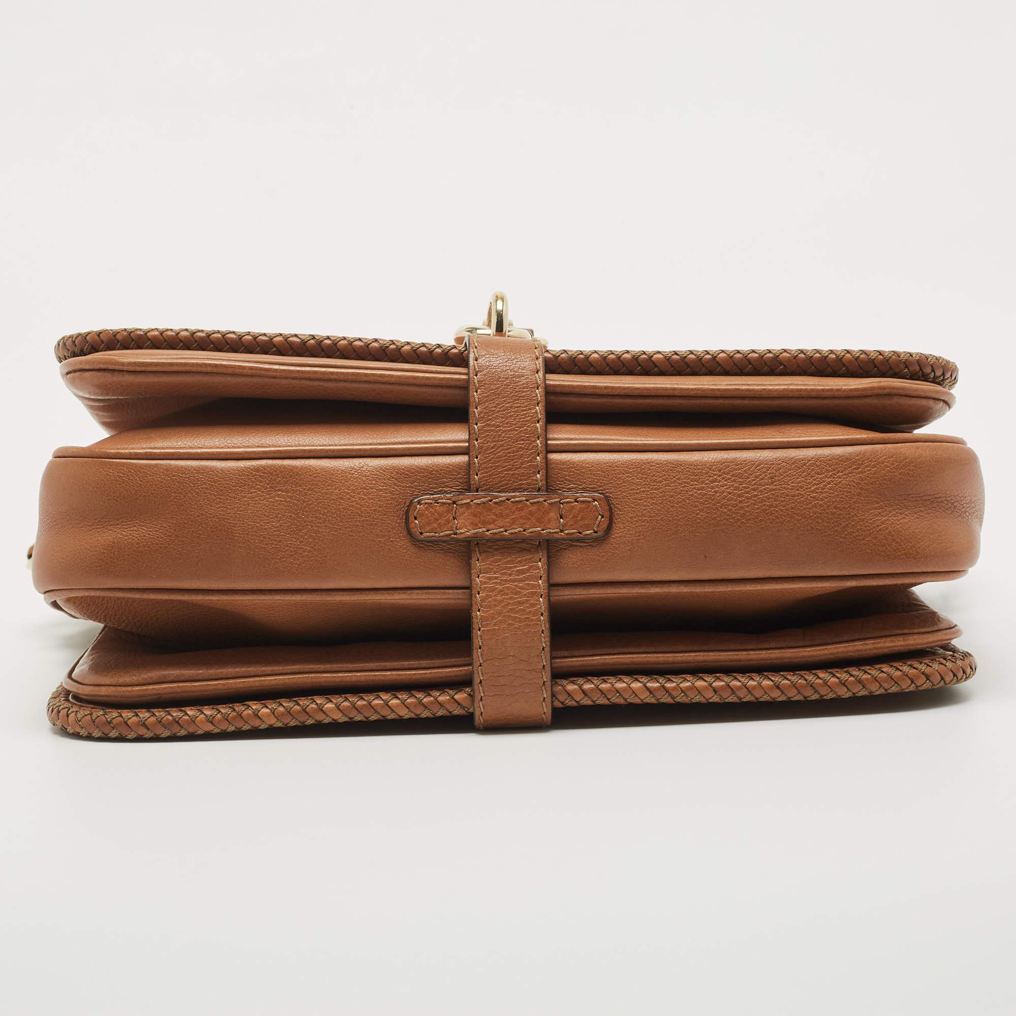 Gucci Brown Leather Medium Marrakech Shoulder Bag For Sale 1