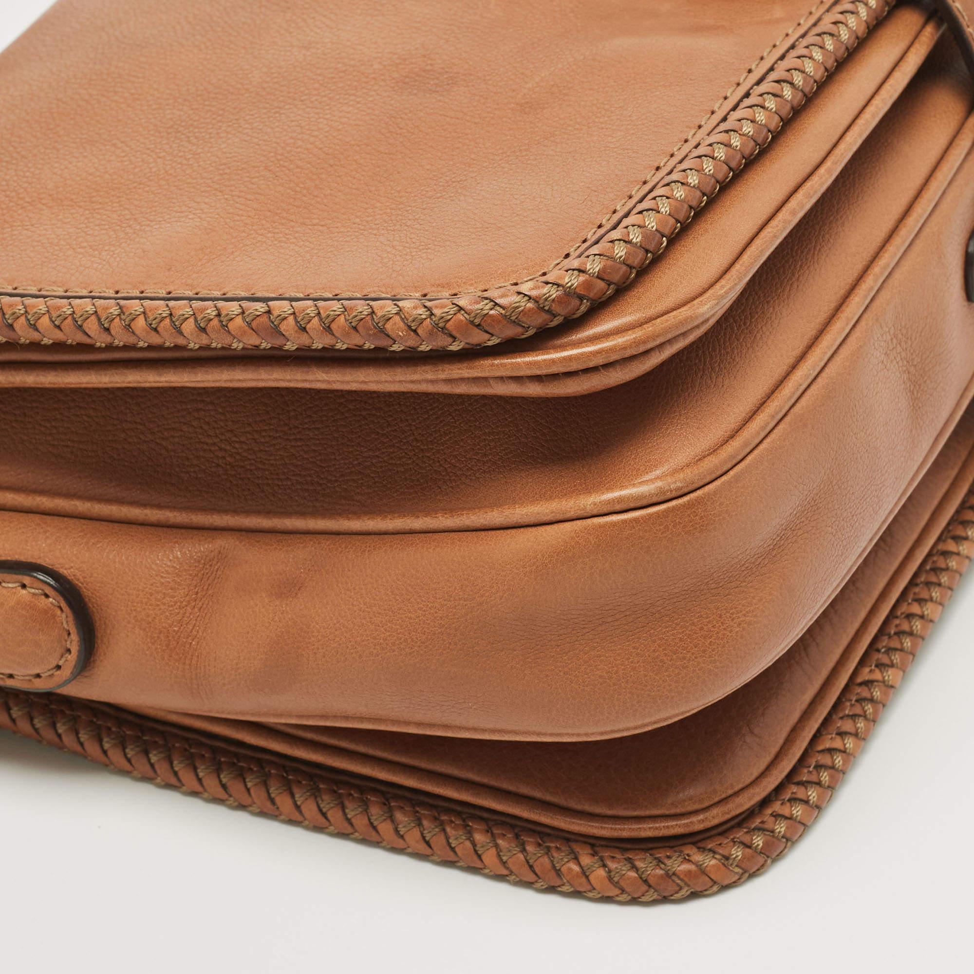 Gucci Brown Leather Medium Marrakech Shoulder Bag For Sale 2