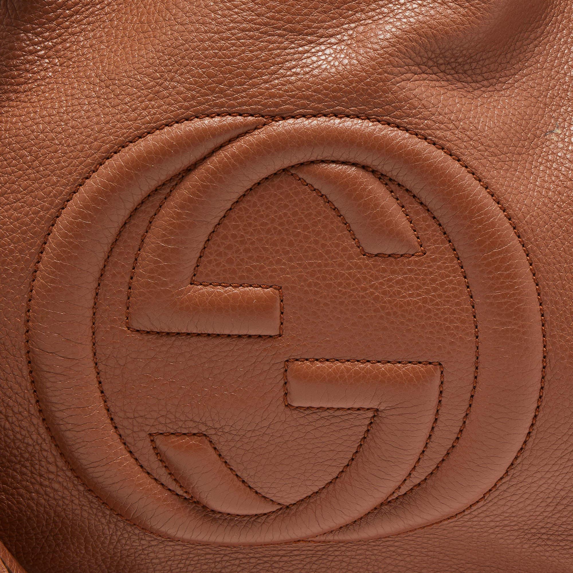Gucci Brown Leather Medium Soho Chain Shoulder Bag 2