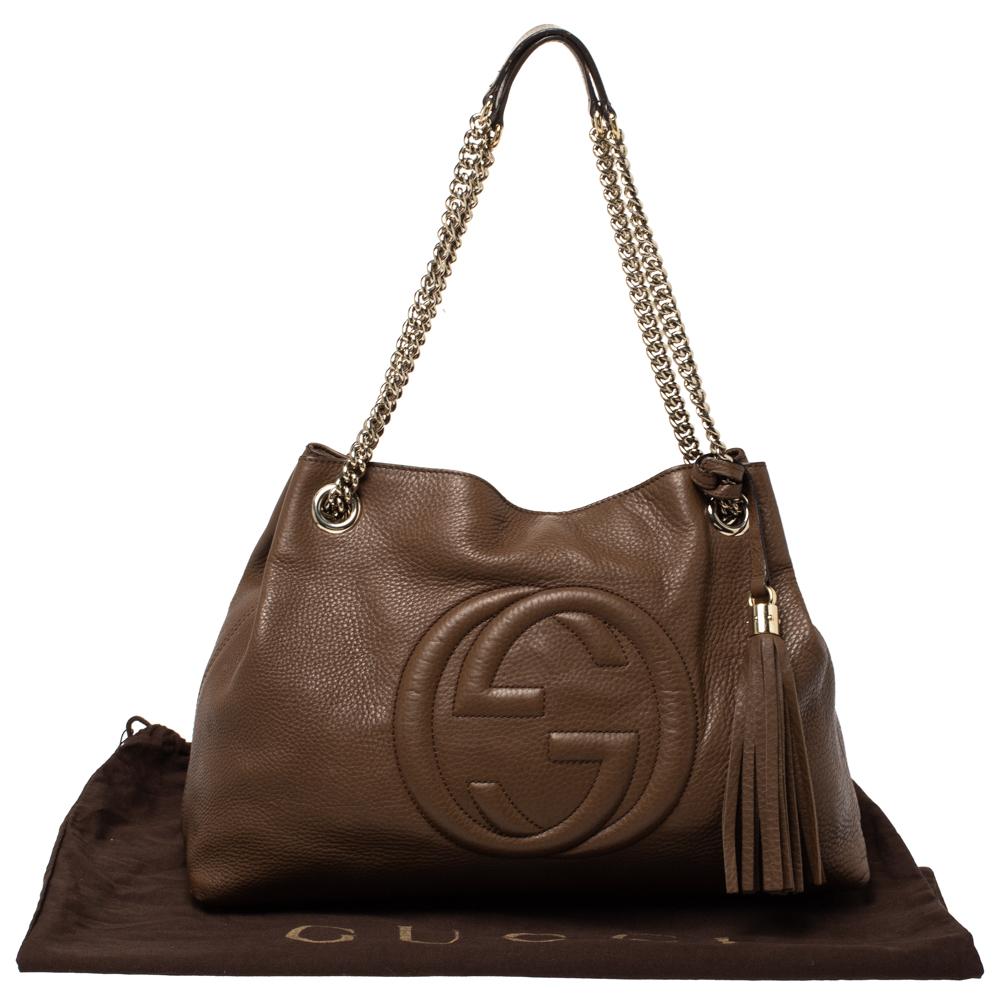 Gucci Brown Leather Medium Soho Shoulder Bag 7