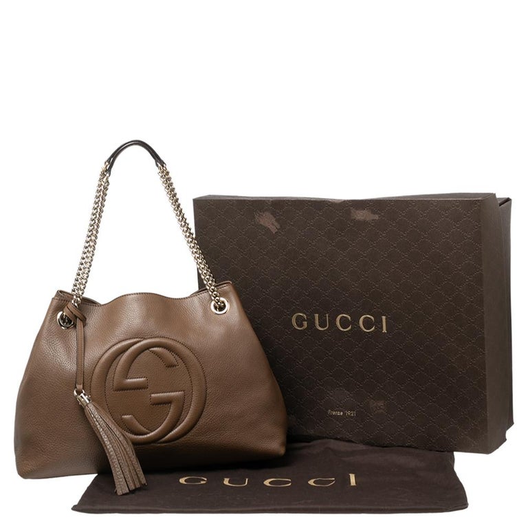 Gucci, Soho medium textured-leather shoulder bag