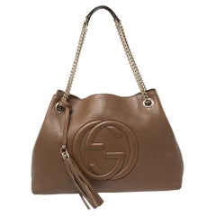 Gucci Brown Leather Medium Soho Shoulder Bag