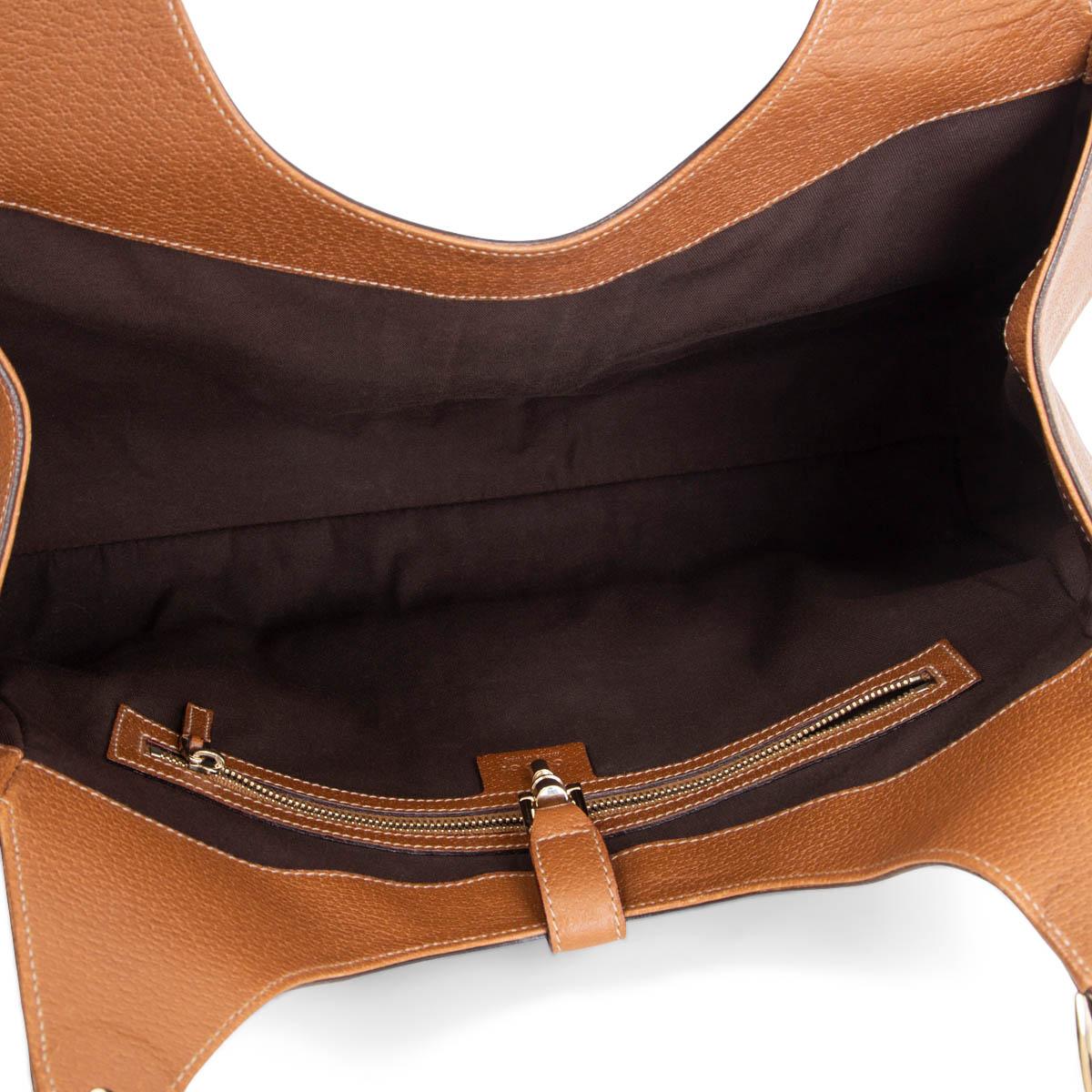 Women's GUCCI brown leather NAILHEAD JACKIE HOBO Shoulder Bag
