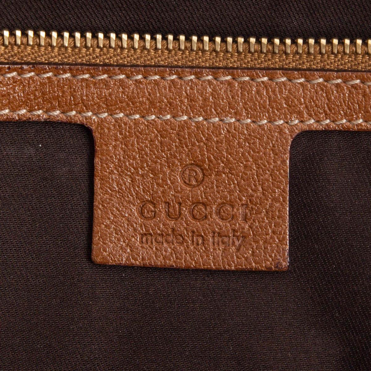 GUCCI brown leather NAILHEAD JACKIE HOBO Shoulder Bag 1