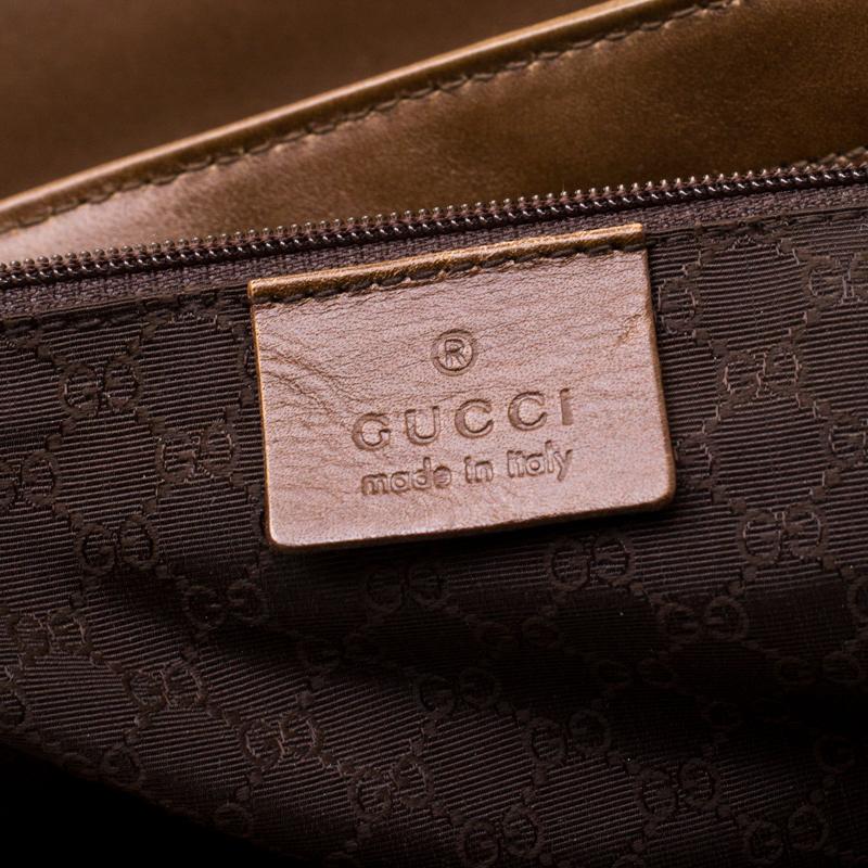 Gucci Brown Leather Shoulder Bag 4