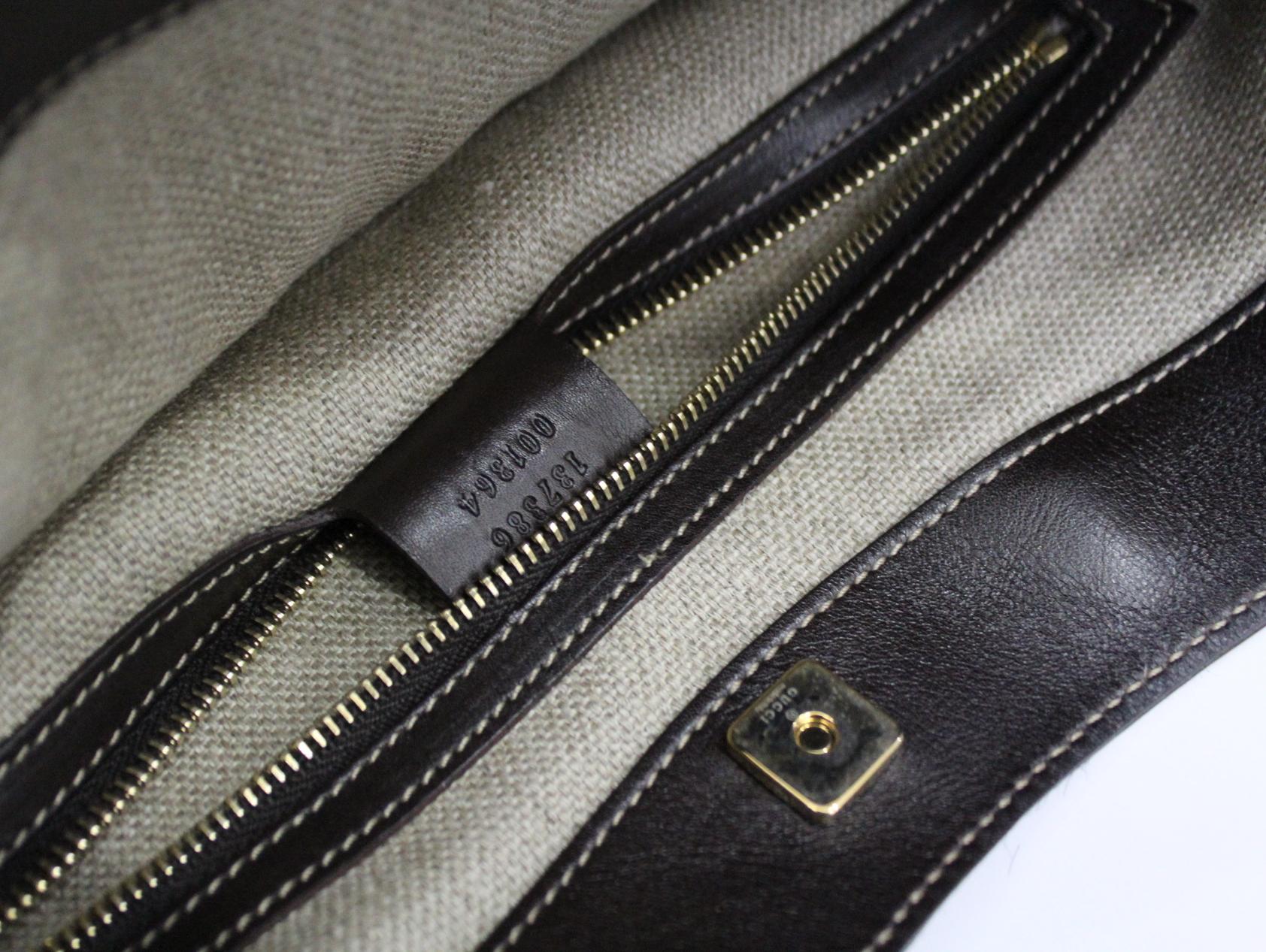 Gucci Brown Leather Shoulder Bag 2