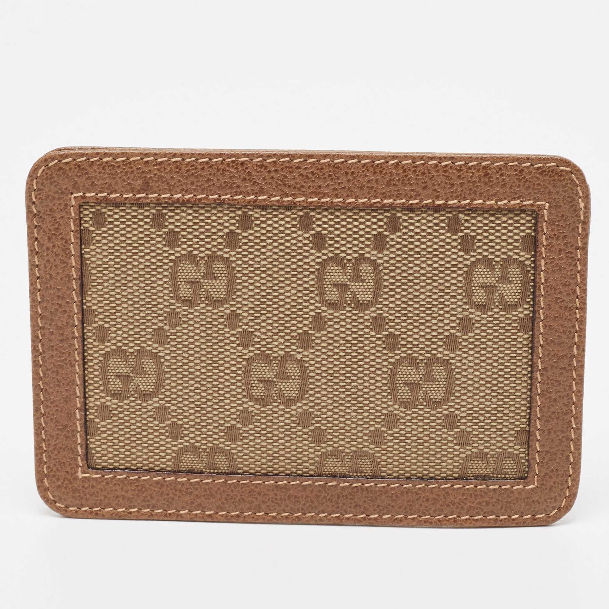 Gucci Brown Leather Slim Card Holder 4