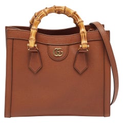 Gucci Brown Leather Small Diana Tote