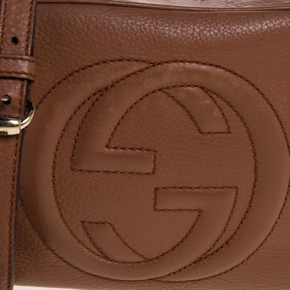 Gucci Brown Leather Small Soho Disco Crossbody Bag 5