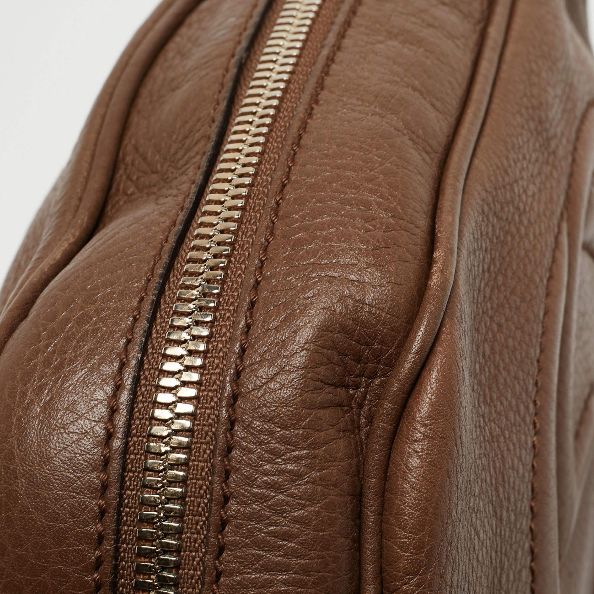 Gucci Brown Leather Small Soho Disco Crossbody Bag 10