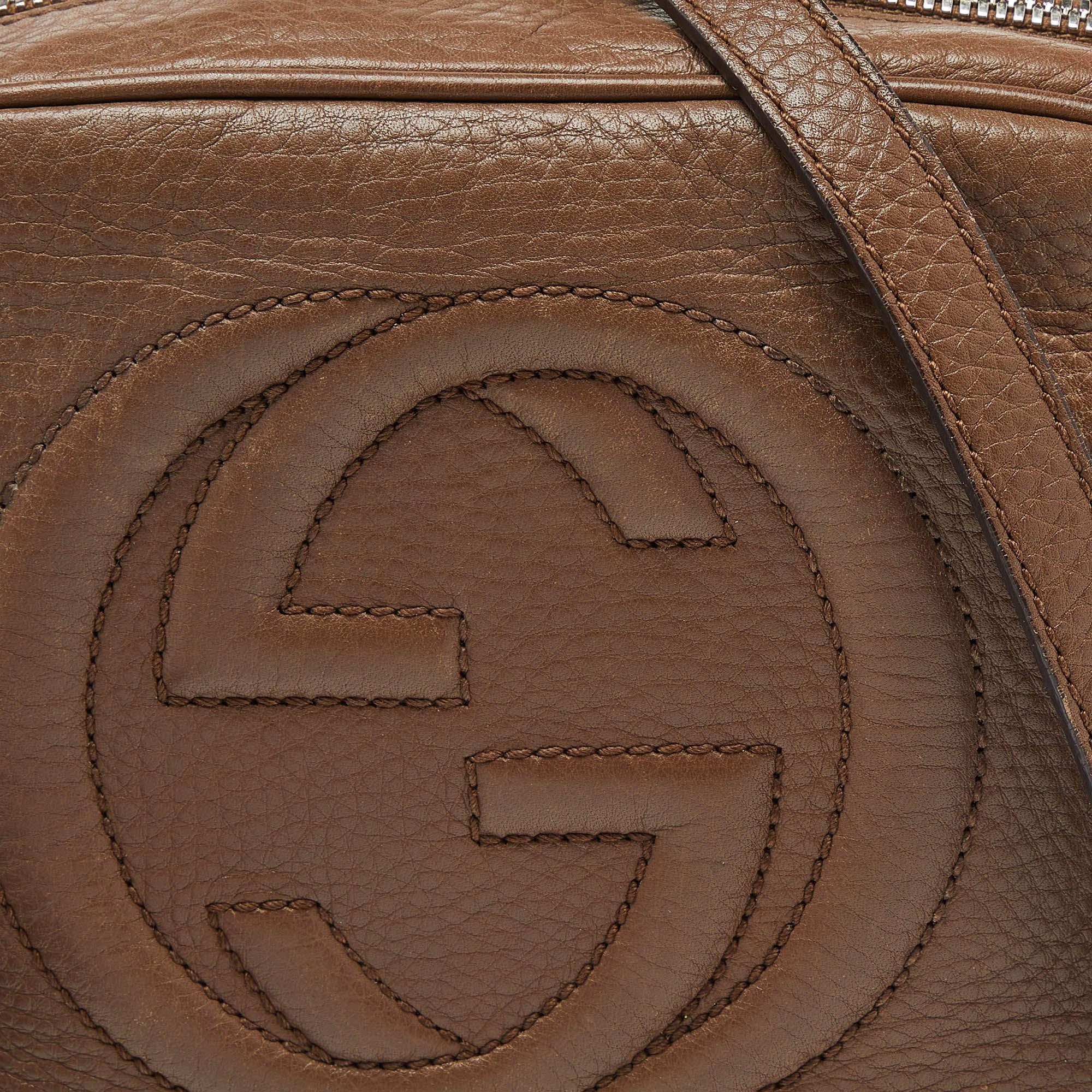 Gucci Brown Leather Small Soho Disco Crossbody Bag 1
