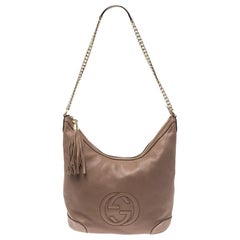 Gucci Brown Leather Soho Chain Shoulder Bag