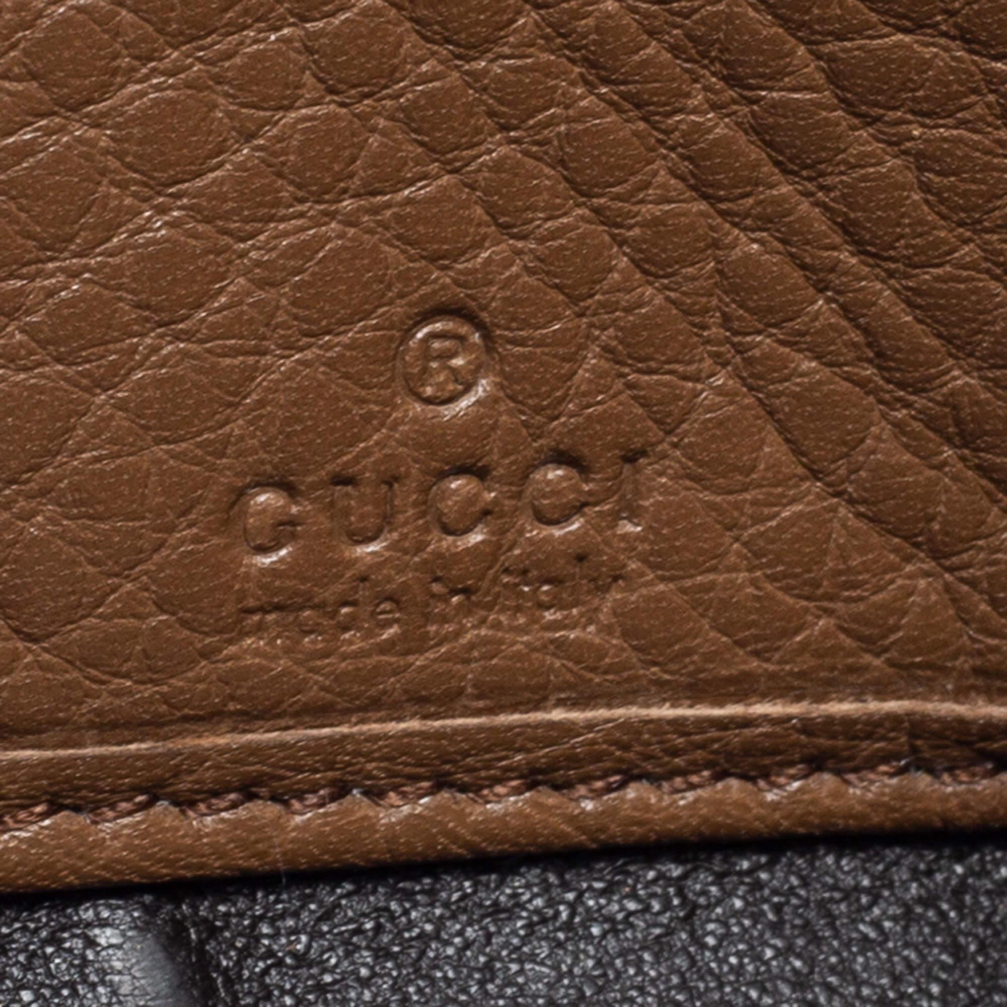 Gucci Brown Leather Soho Flap Continental Wallet 1