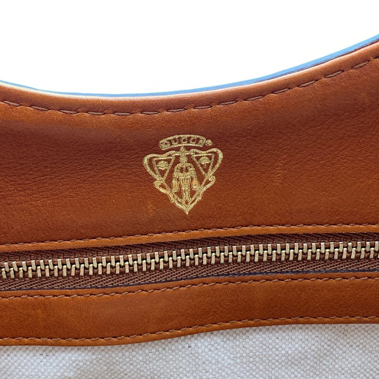 Gucci Brown Leather Stirrup Hobo Bag Handbag Satchel 2