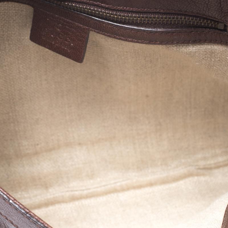 Gucci Brown Leather Studded Pelham Runway Shoulder Bag 1