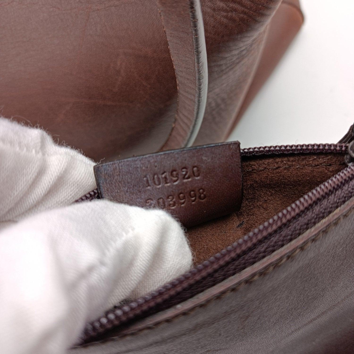 Women's Gucci Brown Leather Tote Shopping Bag Handbag