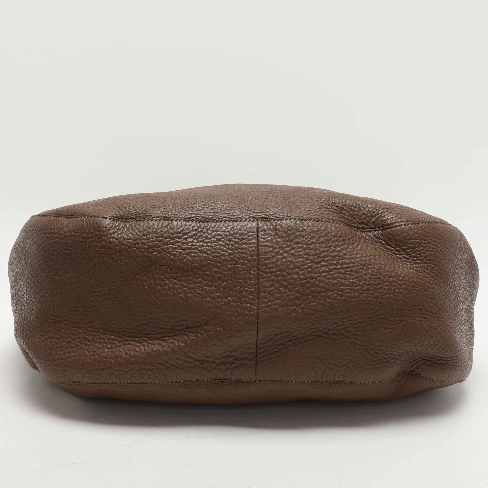 Gucci Brown Leather Twill Tote 1