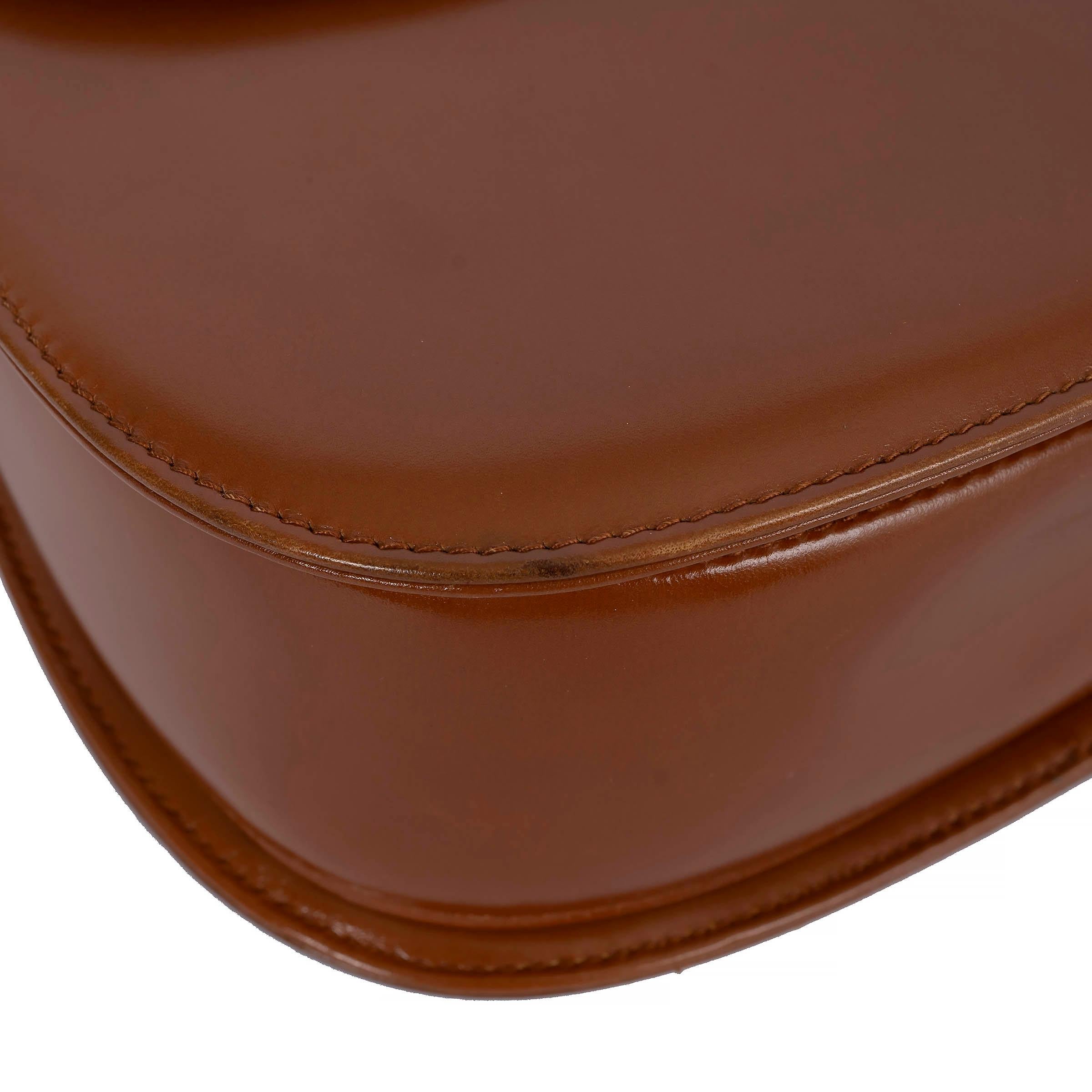 GUCCI brown leather VINTAGE 1947 BAMBOO Top Handle Bag 5