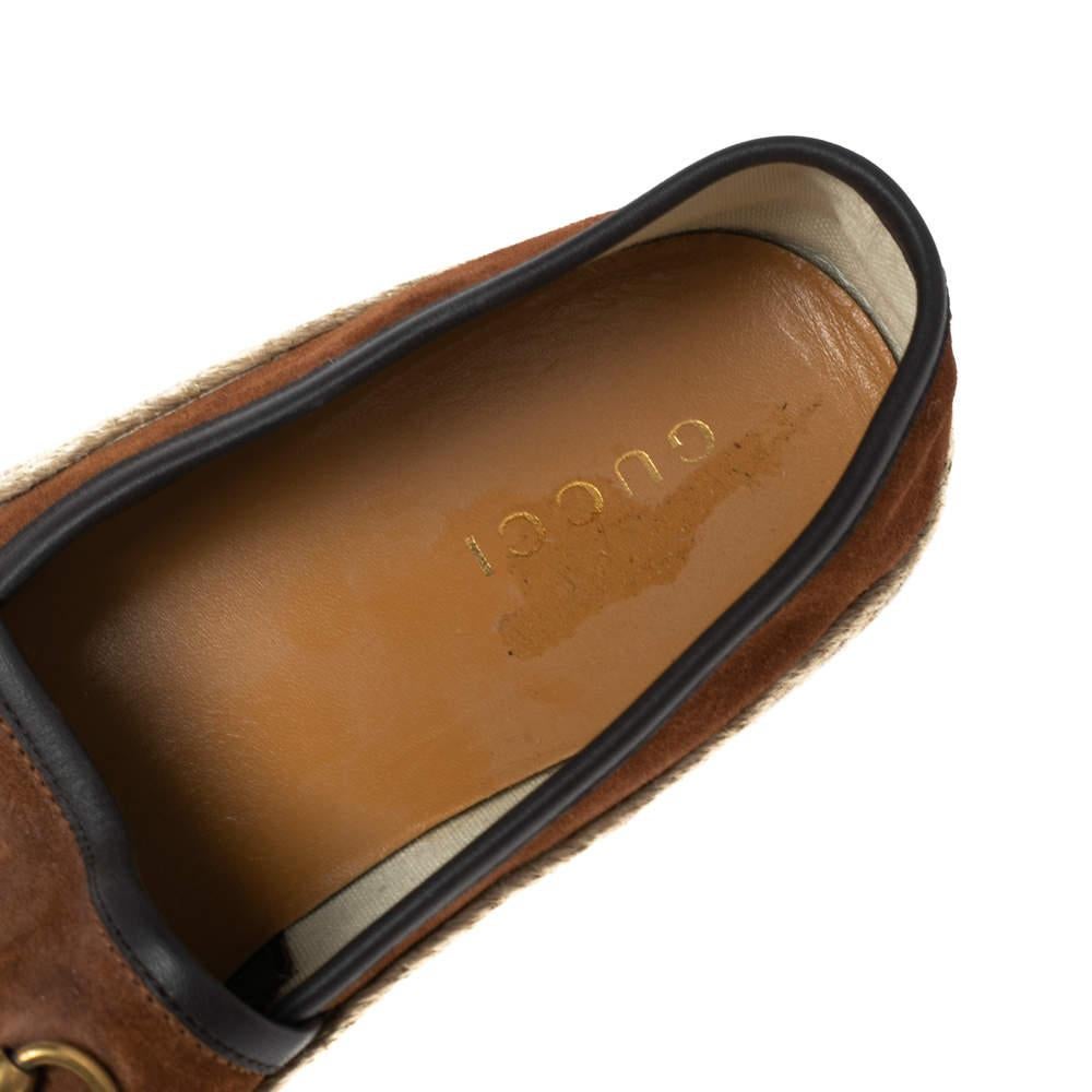 Gucci Brown Leather Web Horsebit Loafers Size 41.5 3