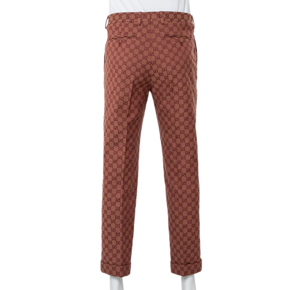 brown designer pants