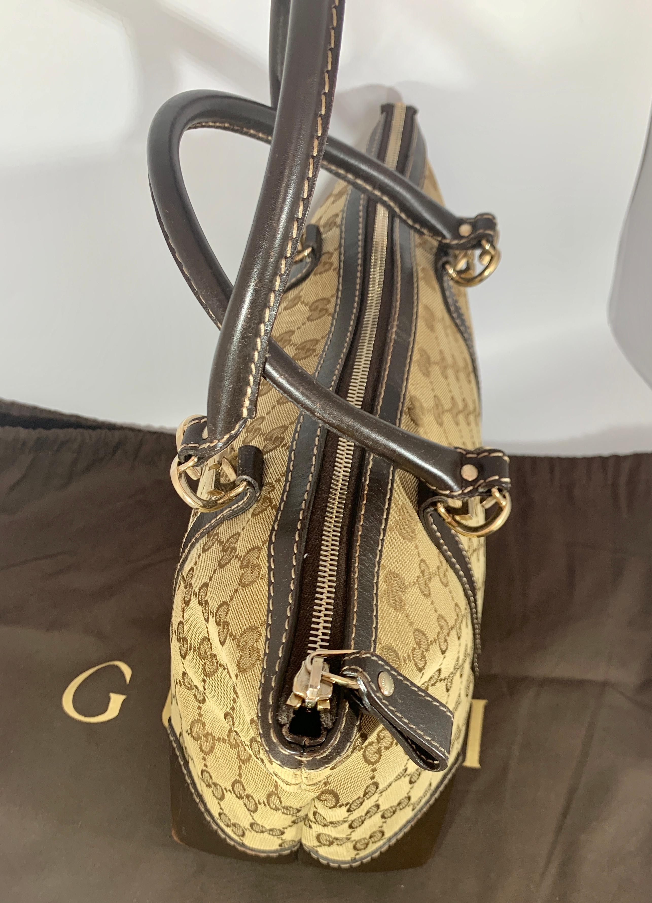 Gucci Brown Medium   GG  Guccissima Monogram Tote Handbag Purse  In Good Condition In New York, NY