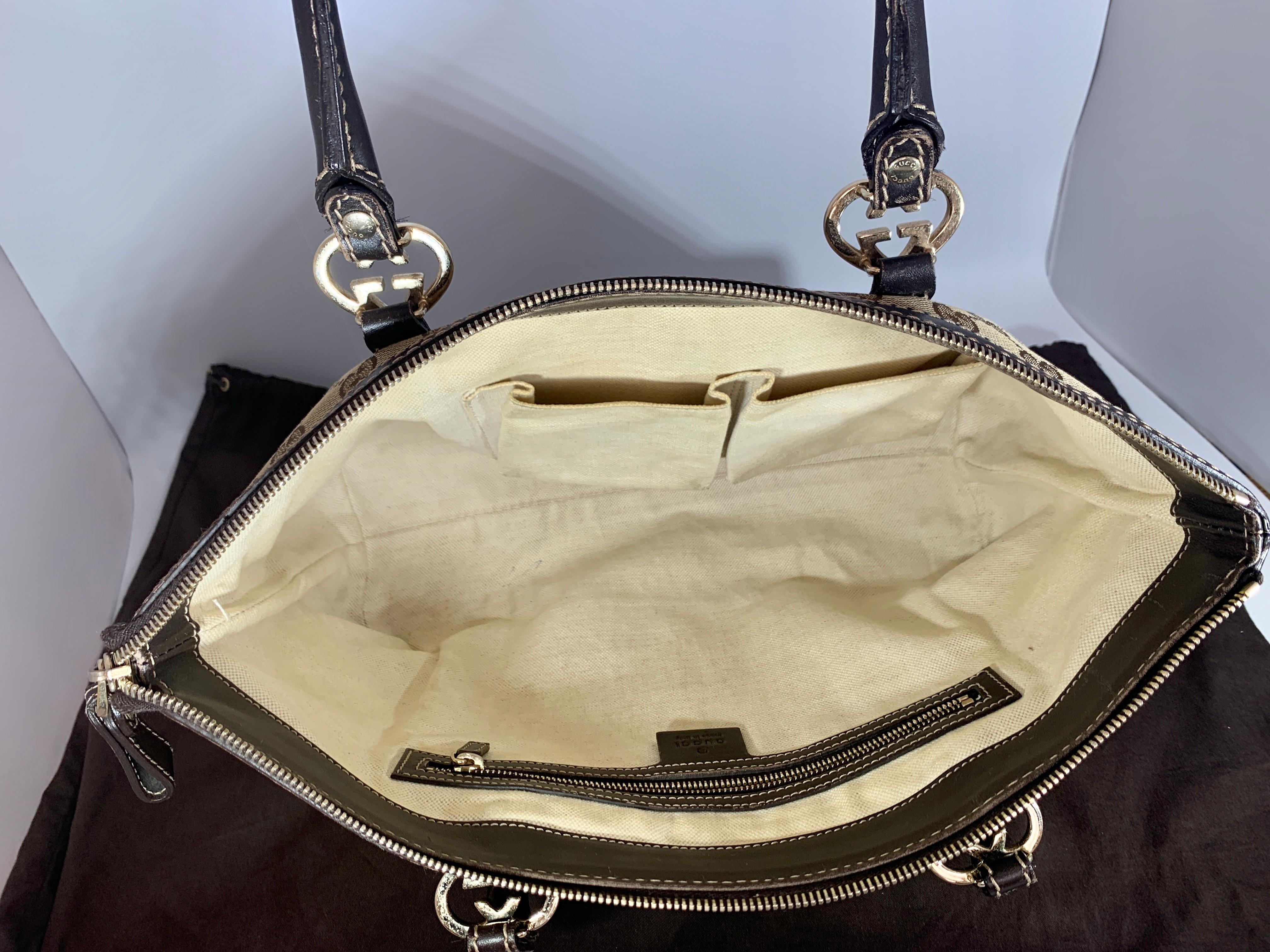 Gucci Brown Medium   GG  Guccissima Monogram Tote Handbag Purse  2