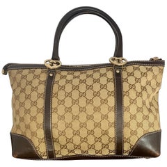 Gucci Brown Medium   GG  Guccissima Monogram Tote Handbag Purse