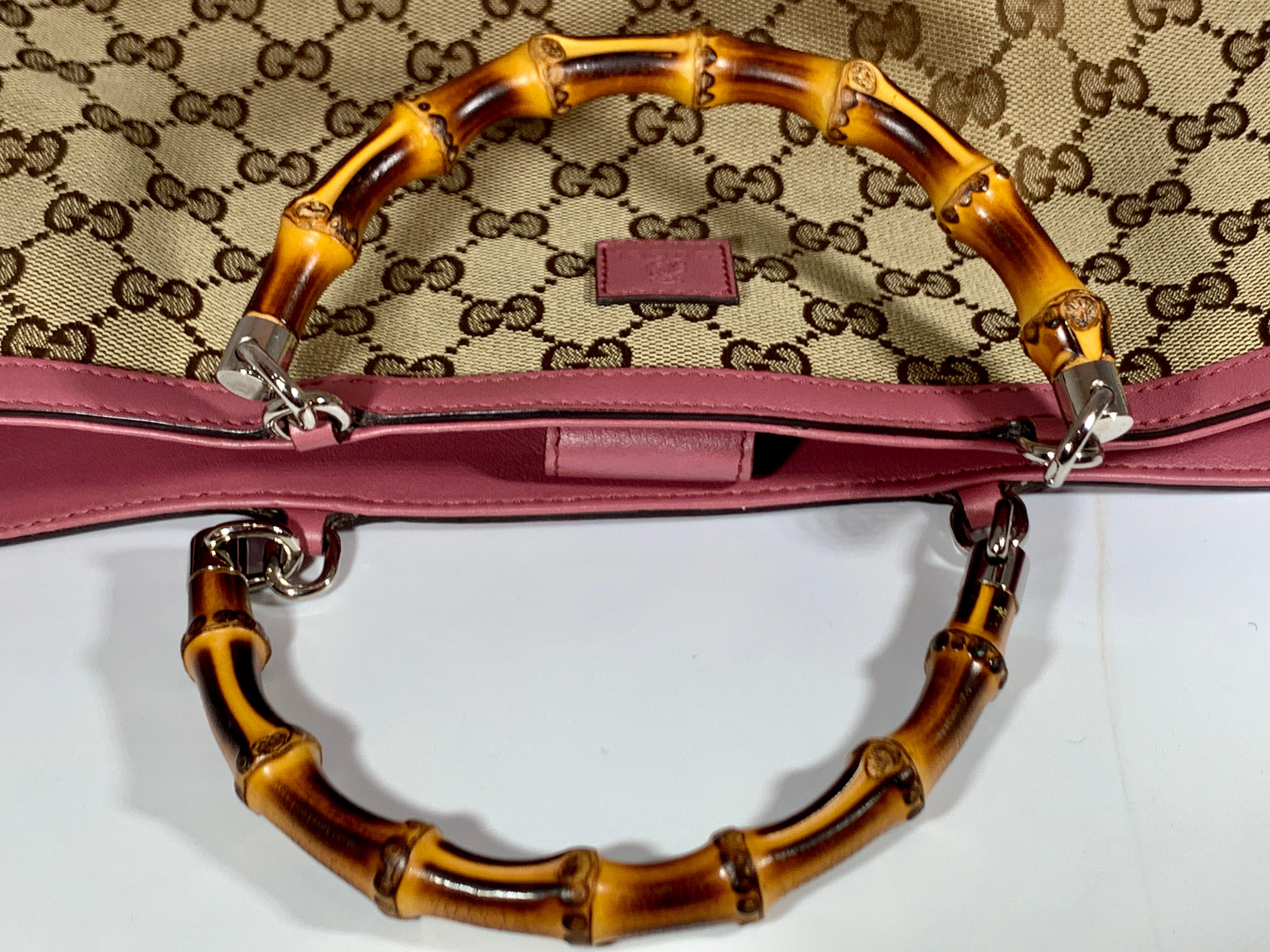pink and brown gucci purse