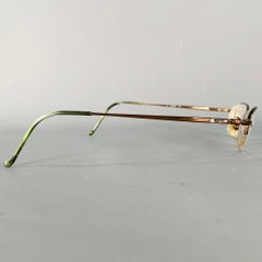 GUCCI Lentes Semi al aire de metal marrón