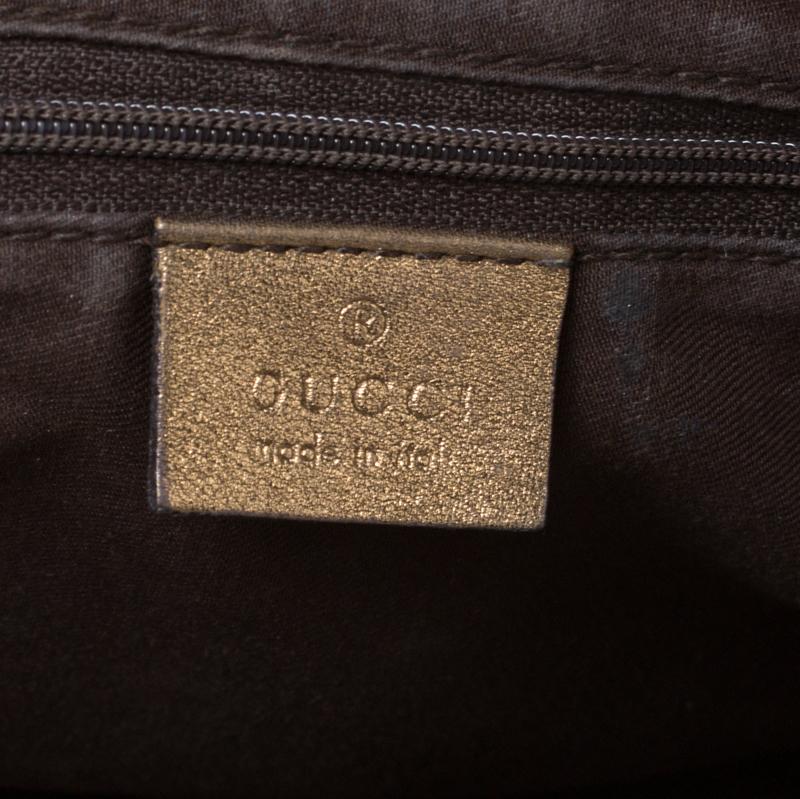 Gucci Brown/Metallic GG Canvas and Leather Medium Jacquard Pelham Shoulder Bag 1