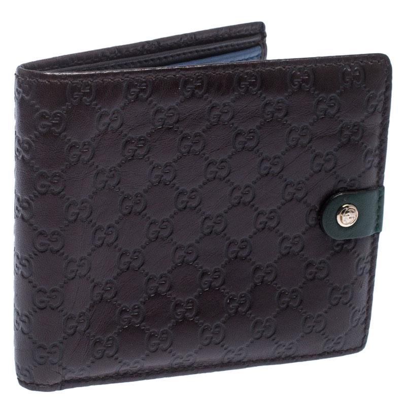 Black Gucci Brown Microguccissima Leather Bifold Wallet