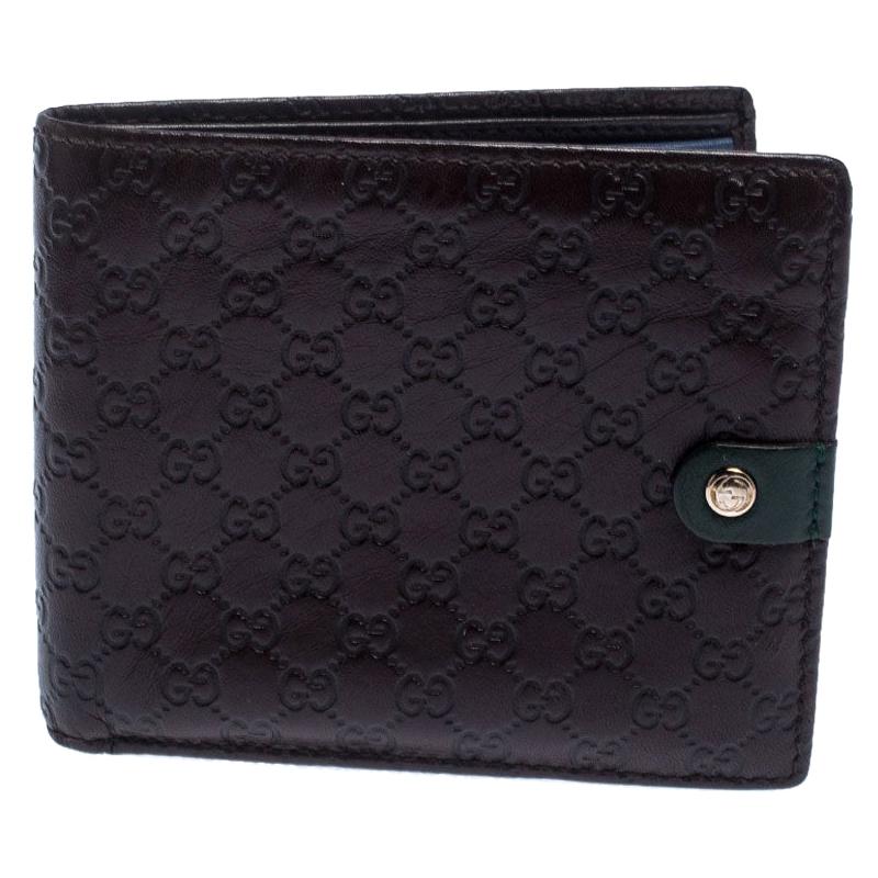 Gucci Brown Microguccissima Leather Bifold Wallet