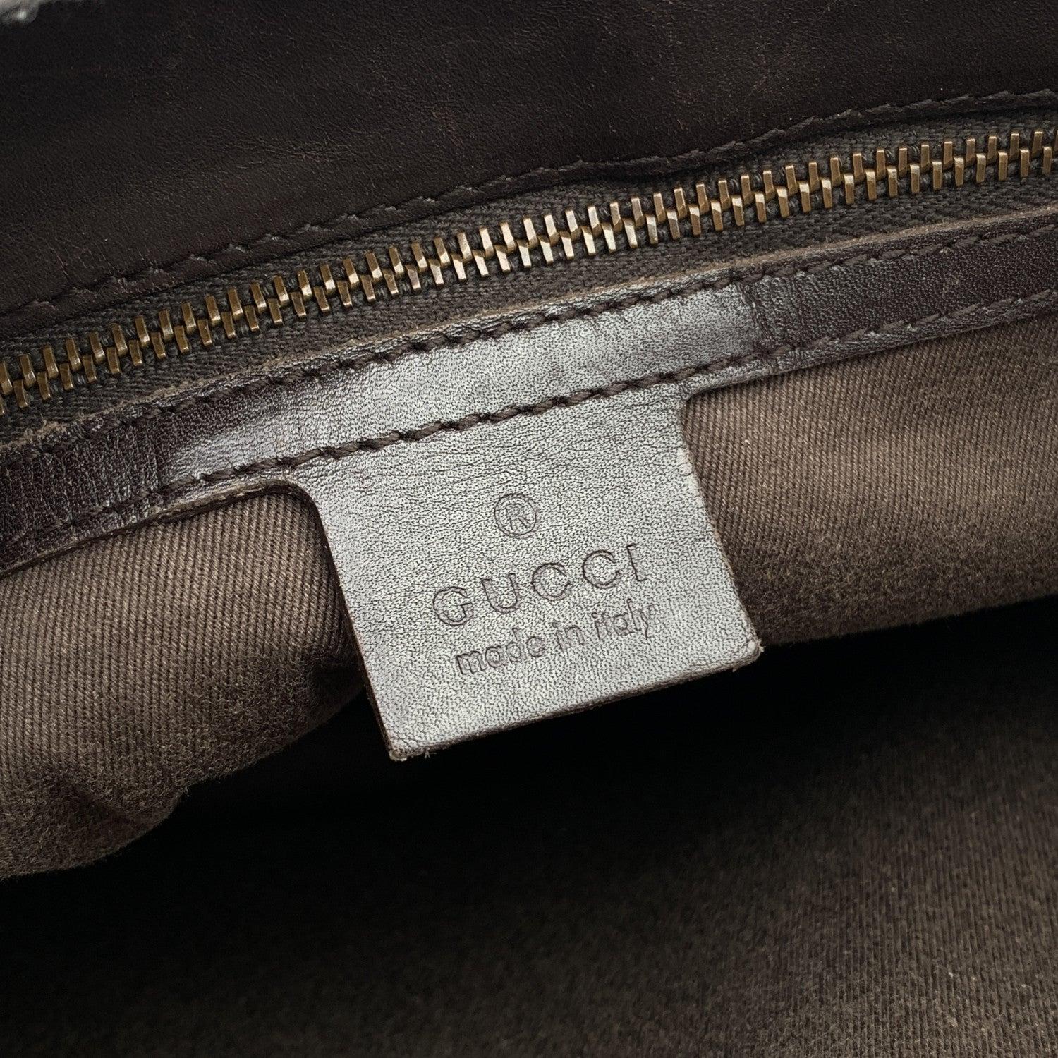 Gucci Brown Monogram Canvas Bucket Shoulder Bag Tote im Angebot 2