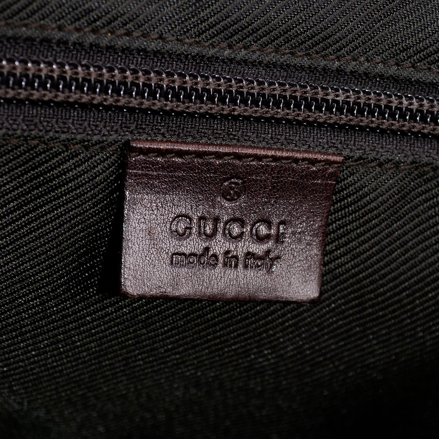 Medium Gucci Brown Monogram Canvas & Leather Tote Bag Handbag  1