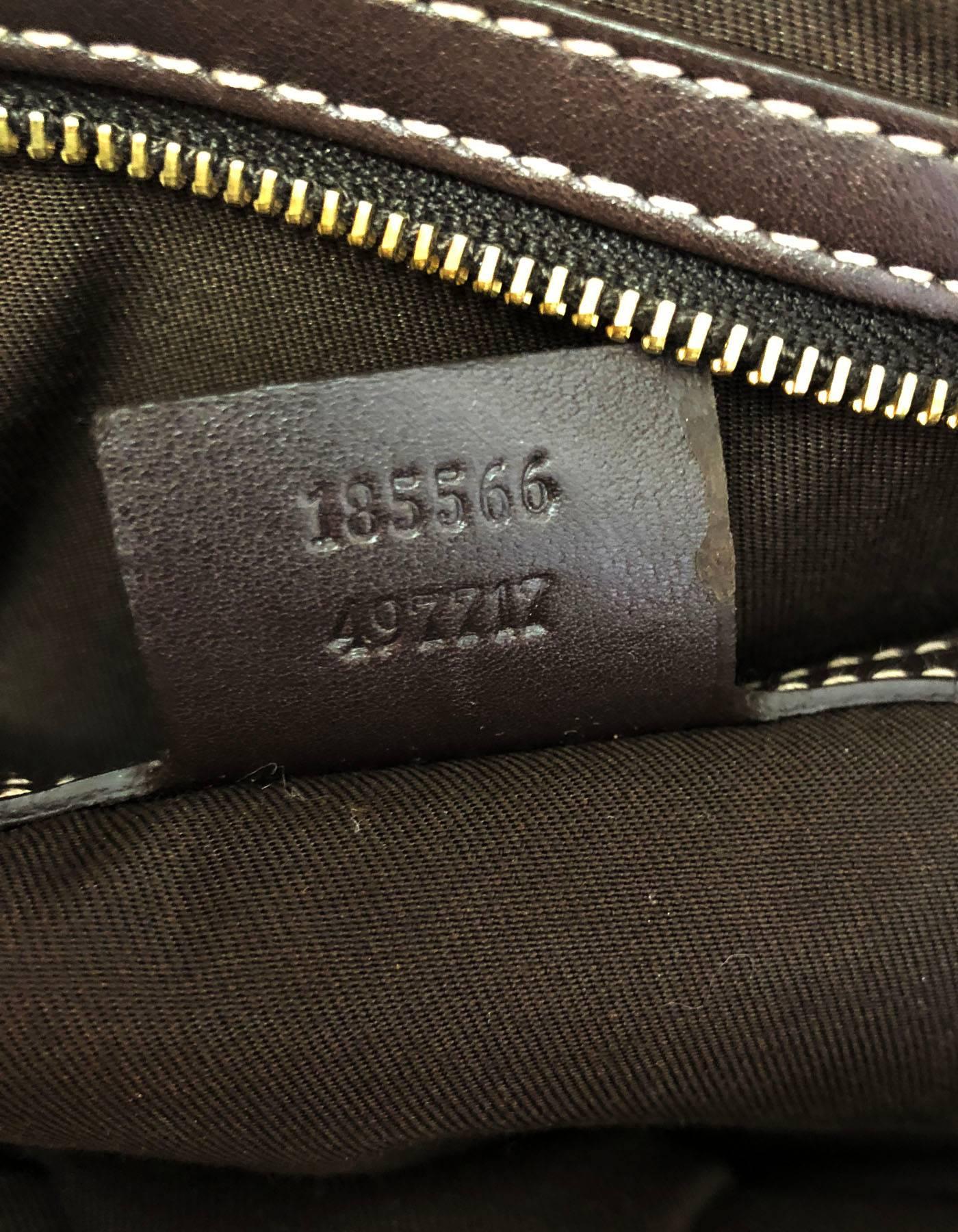 Gucci Brown Monogram Canvas Medium Indy Tassel Bag with Strap 2
