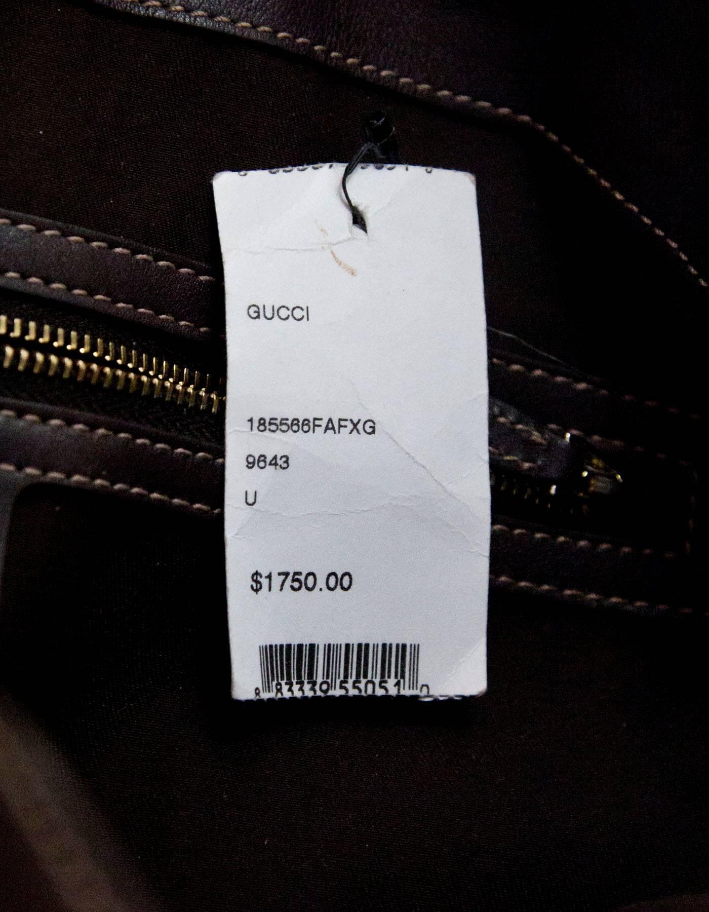 Women's Gucci Brown Monogram Canvas Medium Indy Tassel Bag with Strap