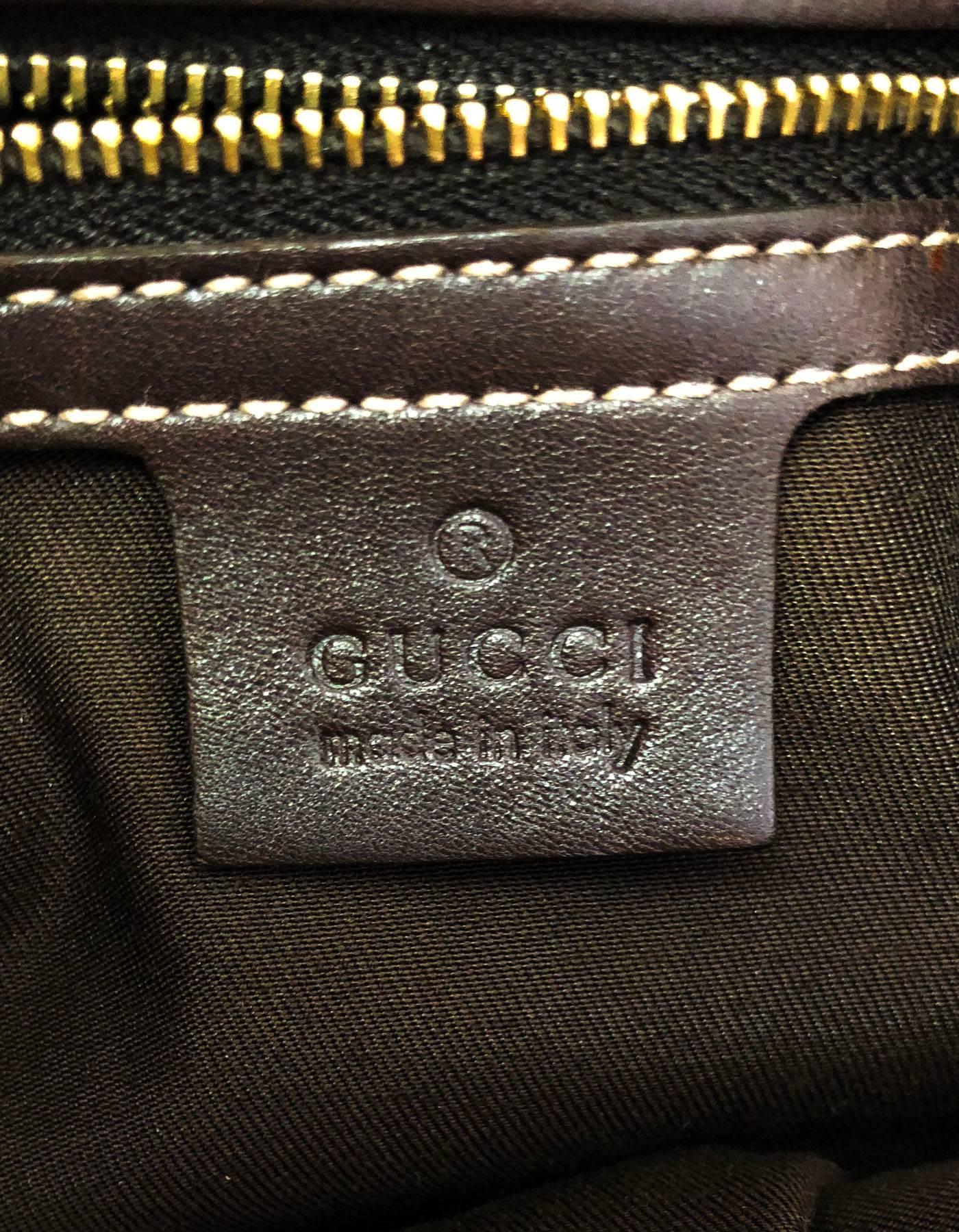 Gucci Brown Monogram Canvas Medium Indy Tassel Bag with Strap 1