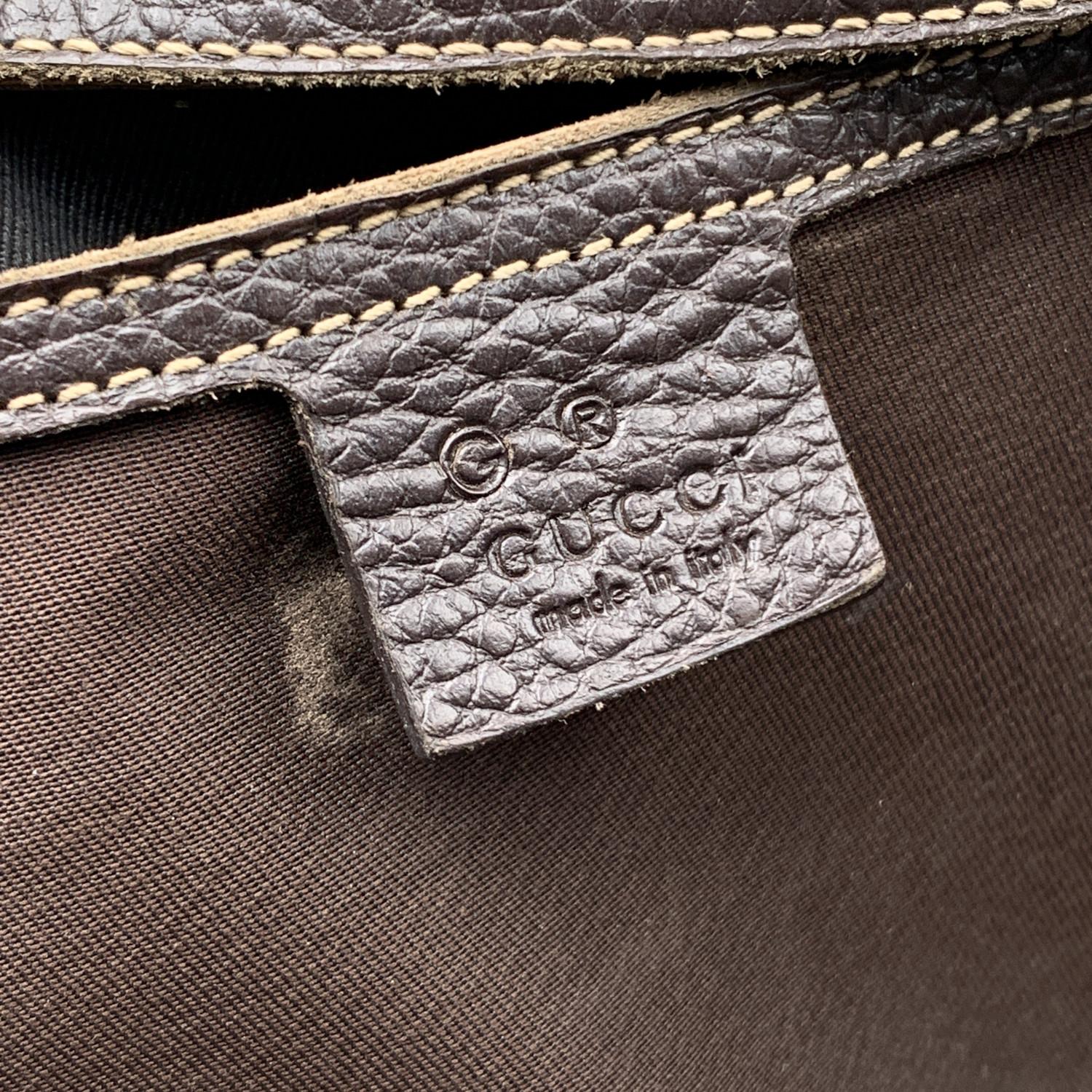 Gucci Brown Monogram Crystal Canvas Tote Shoulder Bag Handbag 5