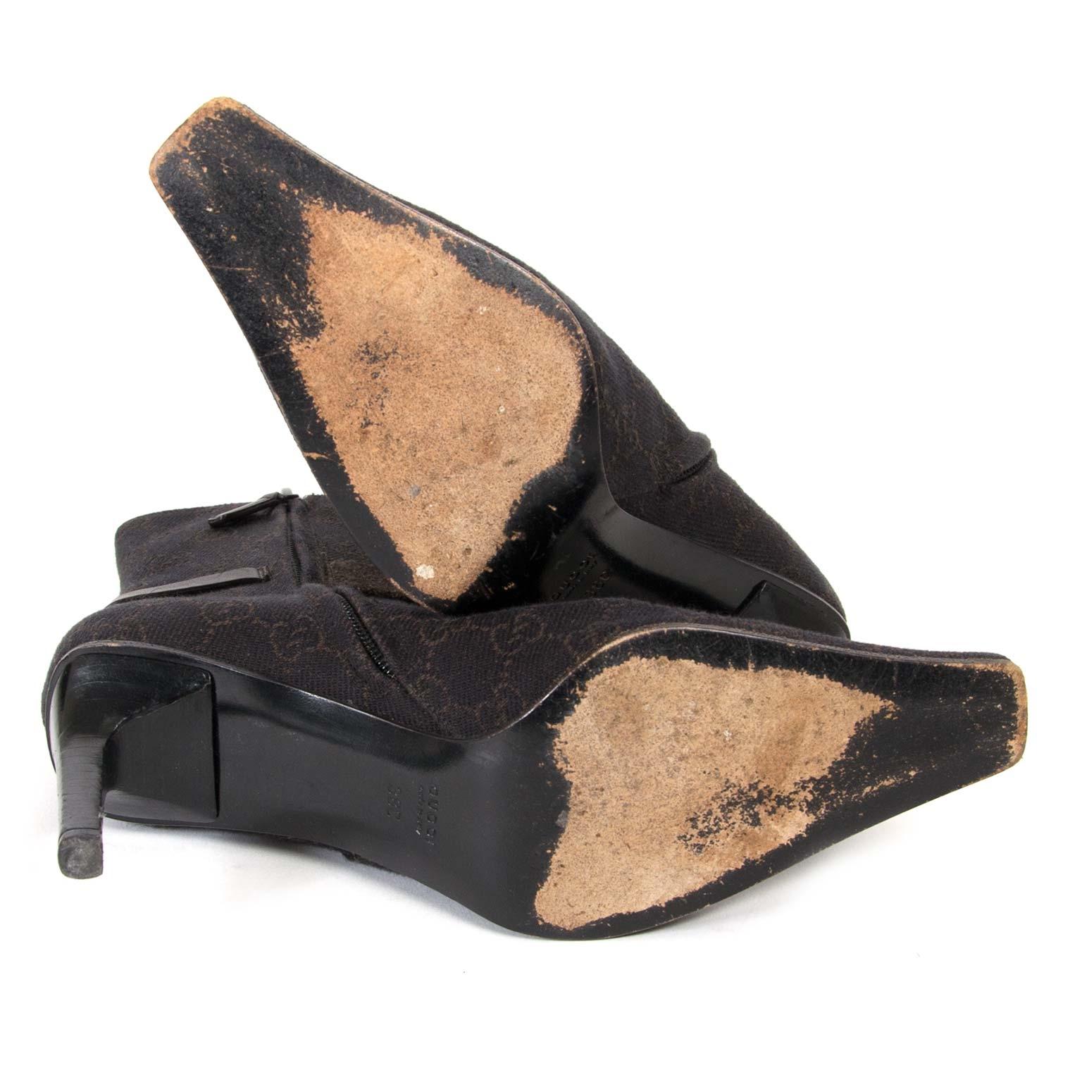 fabric heeled boots