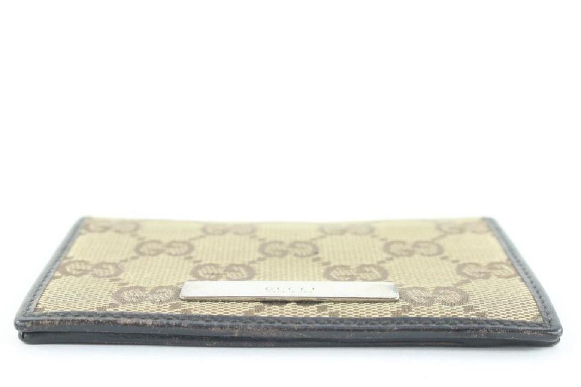 Women's Gucci Brown Monogram GG Card Holder Wallet case 2gg525