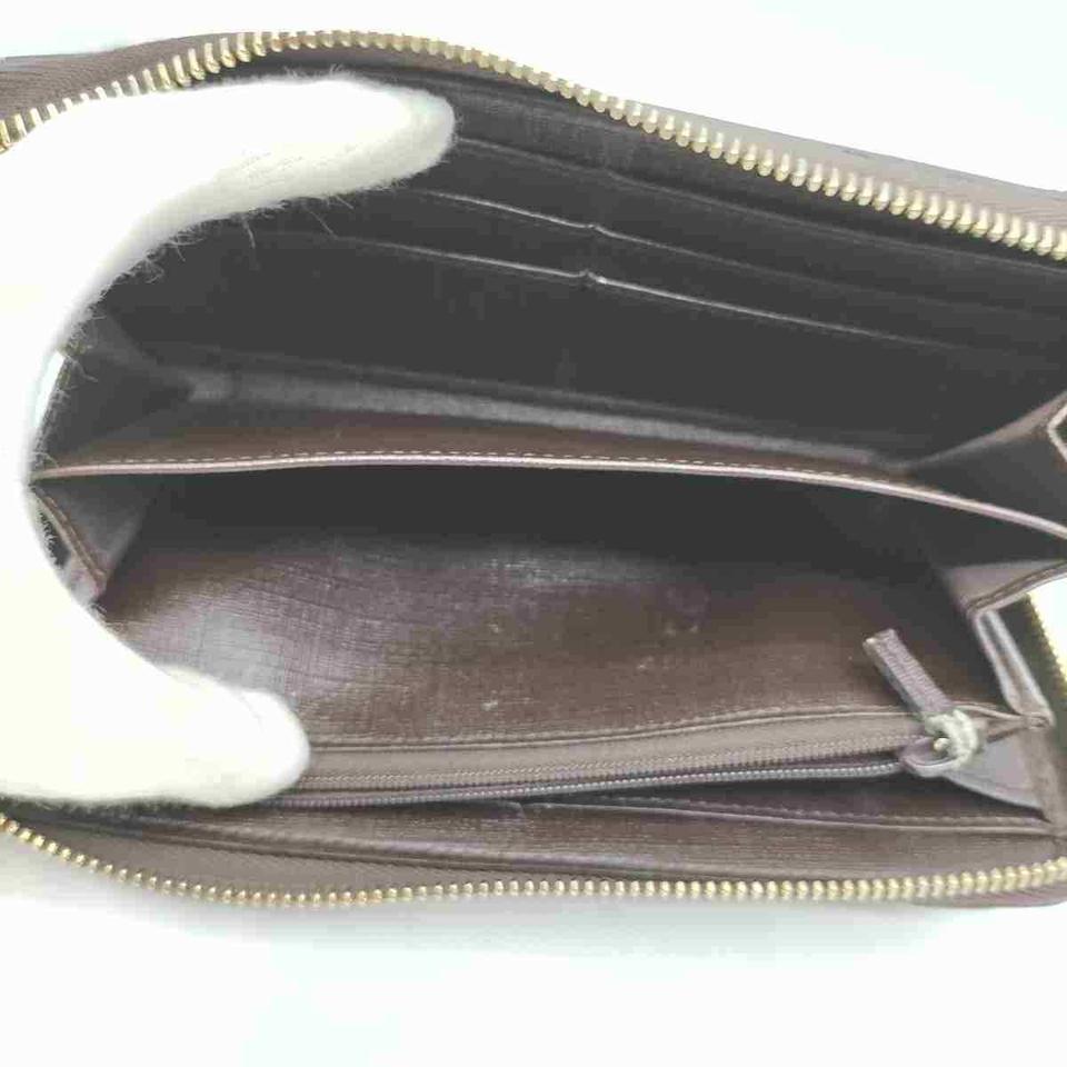 Gucci Brown Monogram Gg Zip Around Long Continental Zippy 860099 Wallet 4